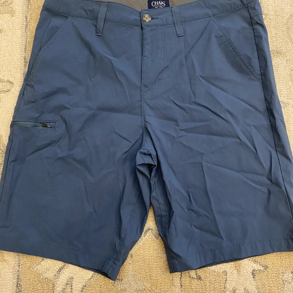 Chaps Men’s Performance Shorts Size 36 Blue Regular Fit Stretch Utility